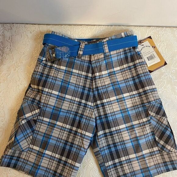 💦Pacific Blue Boys Plaid Fashion Shorts size:12 - Picture 6 of 9
